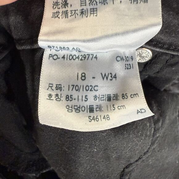 Signature By Levi Strauss Jeans Womens 18 Black Denim Stretch Modern Skinny Leg - Picture 15 of 16